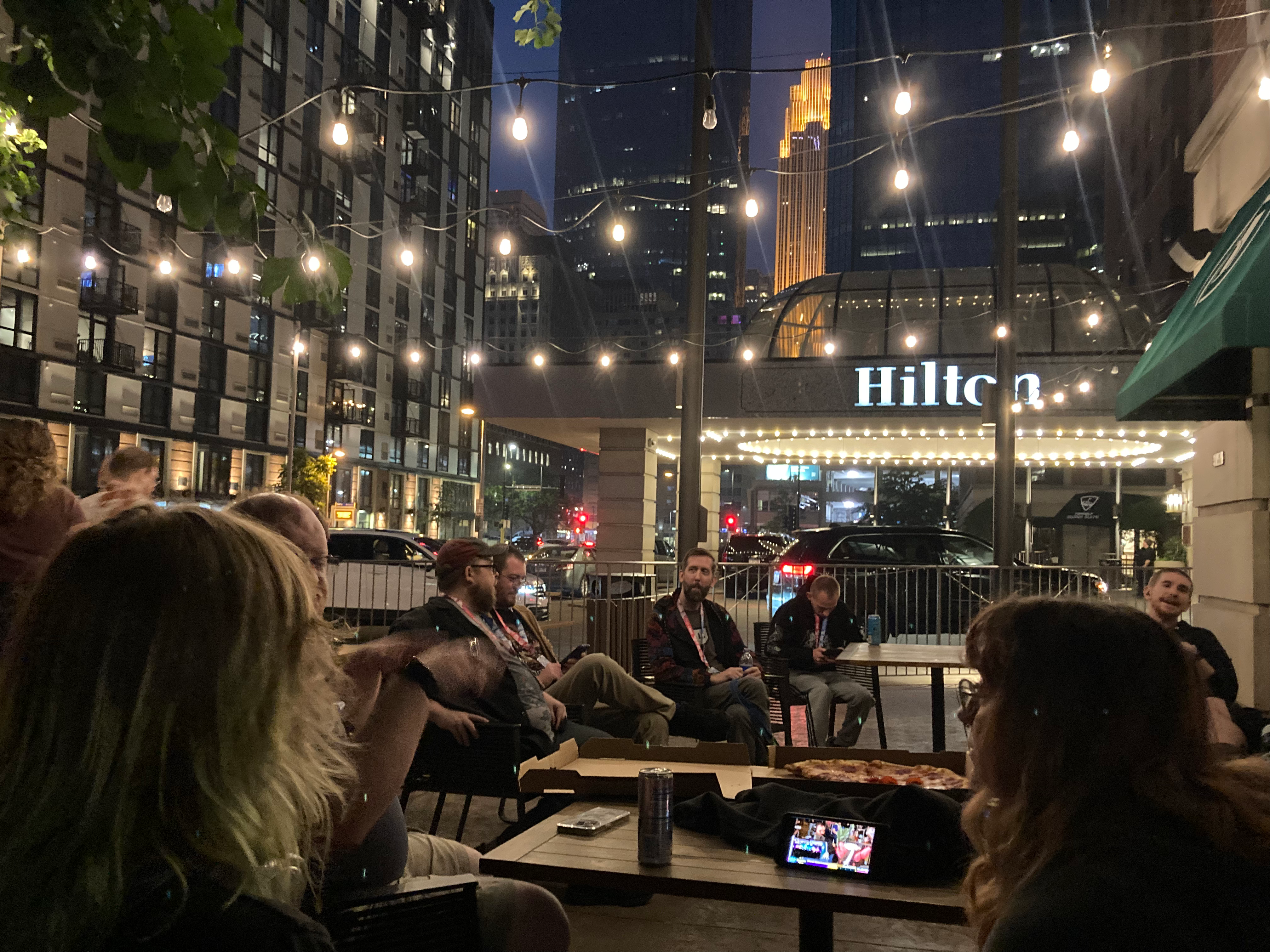 July 12th, 9:43 PM. The quiet night out.